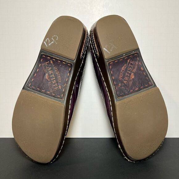 Womens SPRING STEP L'Artiste Burbank Purple Slip On Clogs / Size 7.5-8 EU 38 - Picture 7 of 8